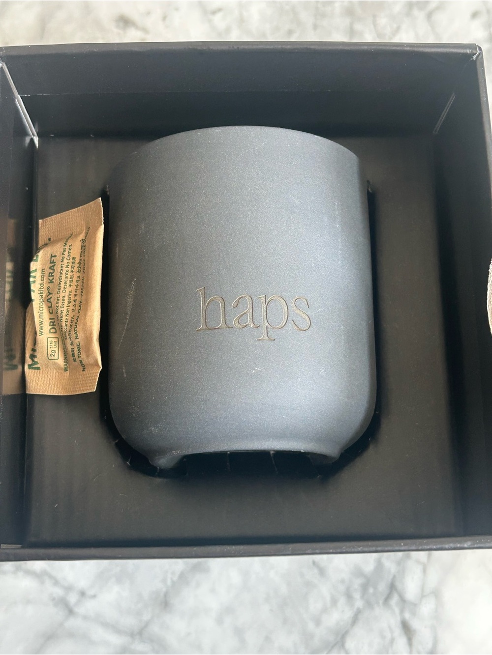 haps Mood Care Ceramic Candle Vessel grey